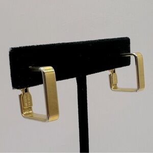 MONET Vintage Gold-Tone Square Hoop Earrings